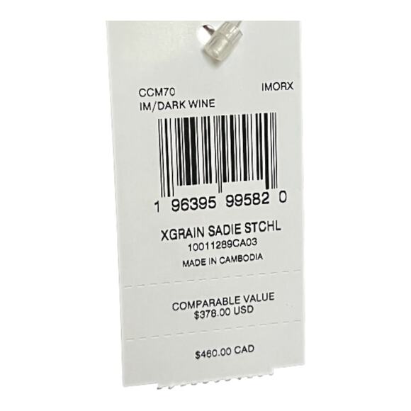 COACH SADIE SATCHEL BAG CROSSGRAIN LEATHER IN DARK WINE ADJUSTABLE CROSSBODY NEW - Picture 10 of 16